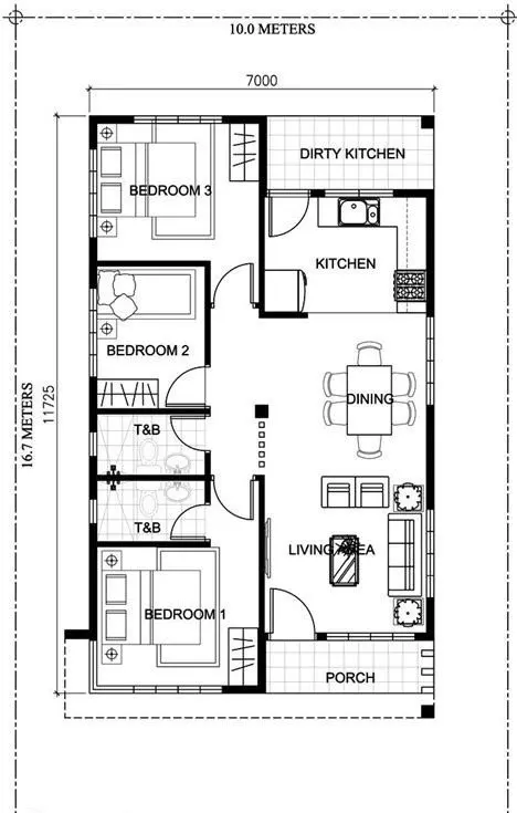 Photorealistic 3D Floor Plan Render with Furniture