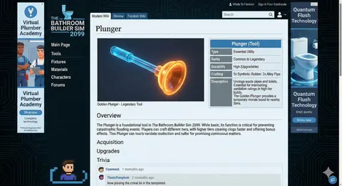 Video Game Wiki Style Plunger