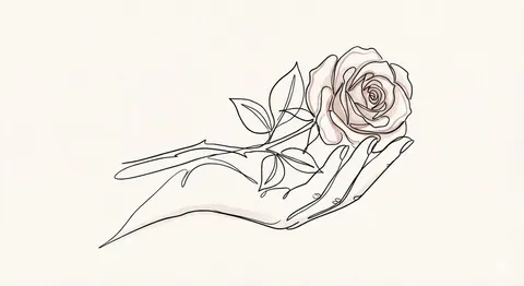 Minimalist Continuous Line Art Illustration