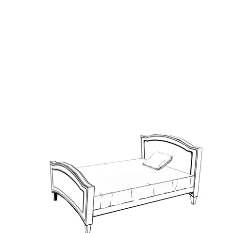 Isometric living room layout based on a sofa photo