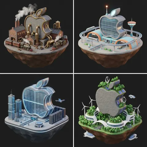 Logo to Floating Island Architectural Concept (4 Eras)