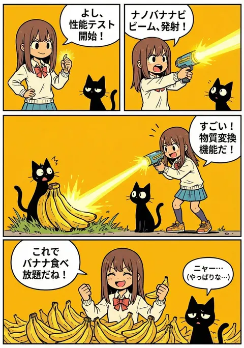 赞美 Nano Banana Pro 的 A4 比例漫画
