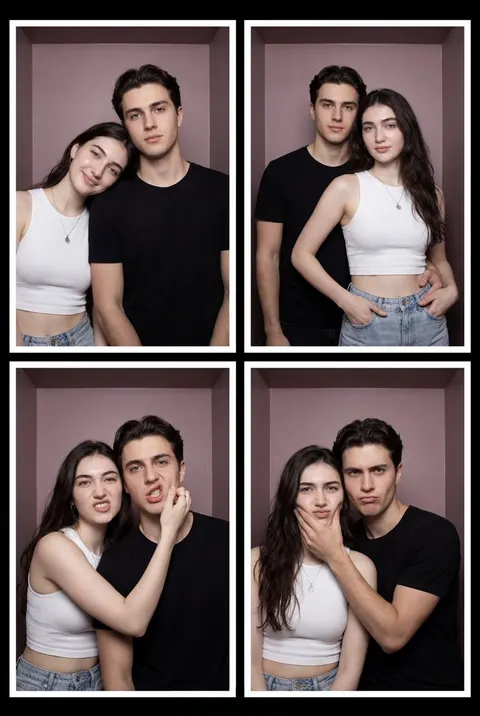 Vintage Photobooth Strip Layout