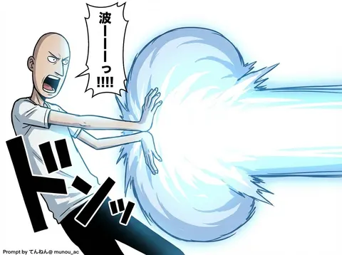 Kamehameha Attack Image Generation (Technical Prompt)