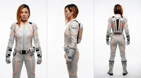 Sci-Fi Punk Japanese Woman View