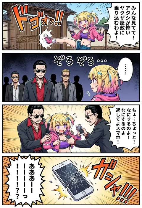 黑帮宅邸女孩直播四格漫画