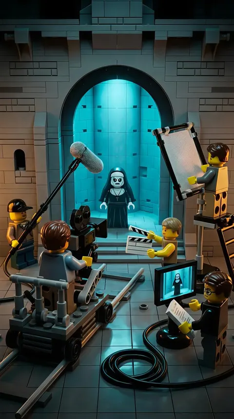 LEGO Miniature Diorama of 'The Nun' Horror Film Set