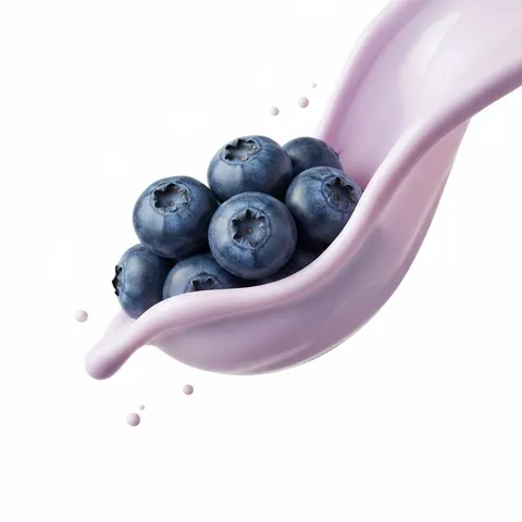 蓝莓酸奶悬浮微距美食摄影