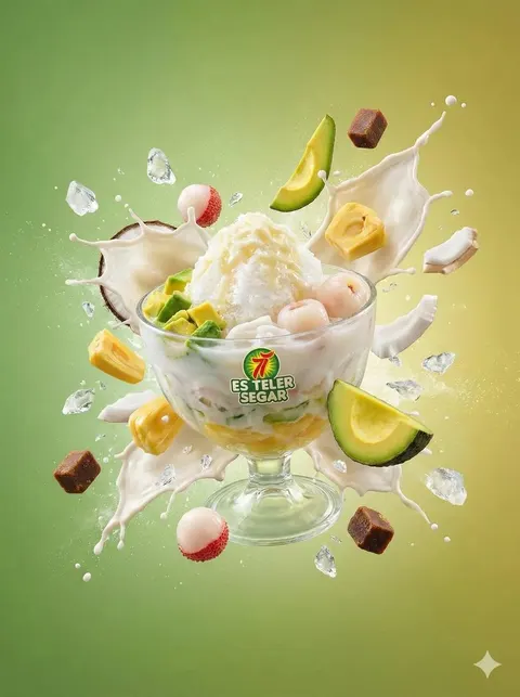 Tropical Dessert Product Photography with Milk Splash