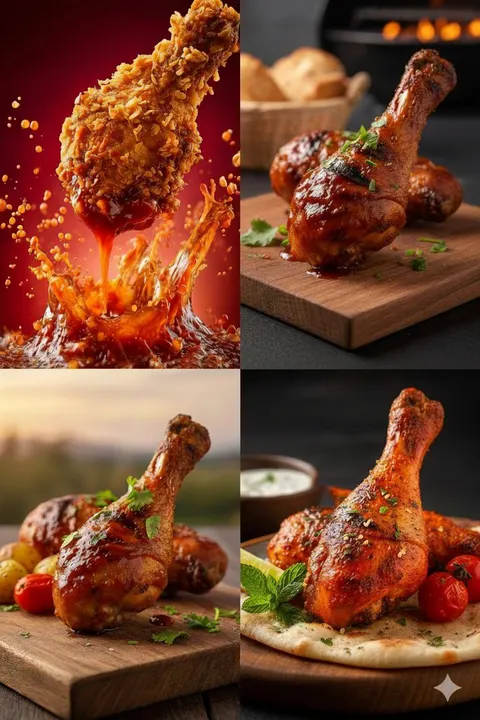 High-Definition Culinary Photography: Chicken Drumsticks
