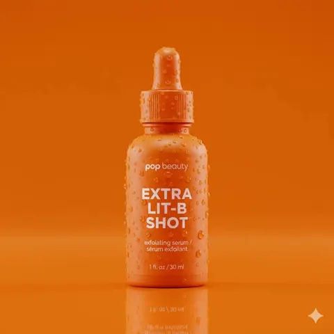 Product Photography Prompt: Orange Serum Bottle