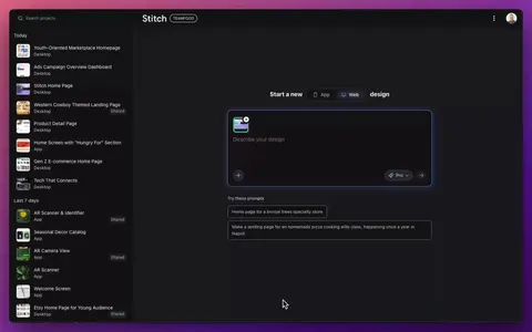 Various redesign commands for Stitch’s Redesign Agent
