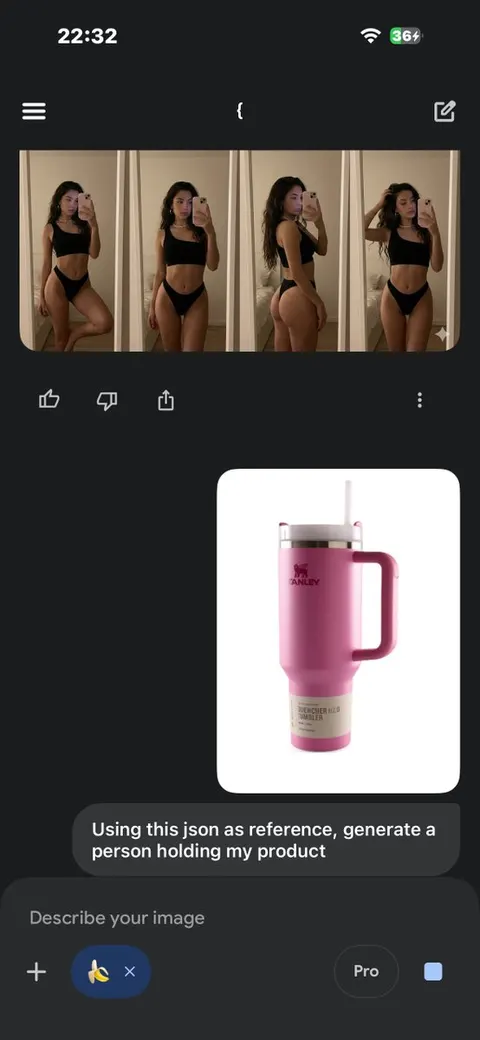 产品植入：人物手持上传商品