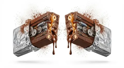 Advertising Visual Prompt: Chocolate Bar Process Display