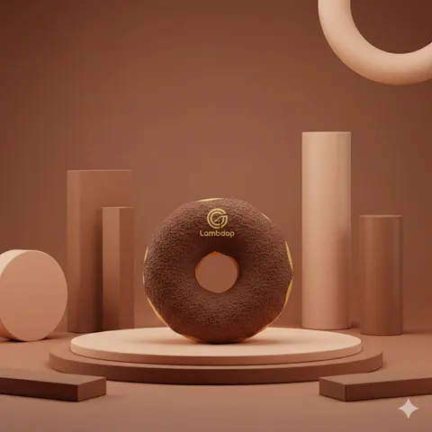 巧克力甜甜圈垂直棚拍样机