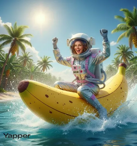 Dynamic Video Prompt: Banana Float Rocket