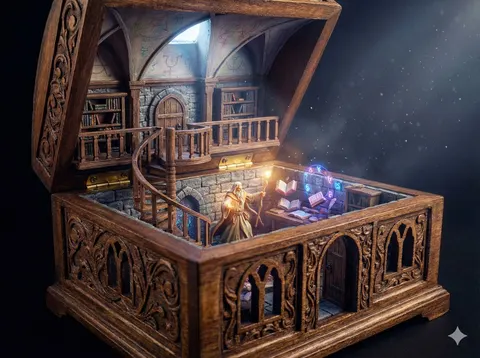 Wizard in a Box Miniature Diorama