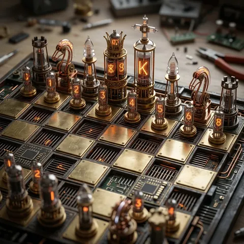 Custom Architectural Chessboard Diorama Prompt Template