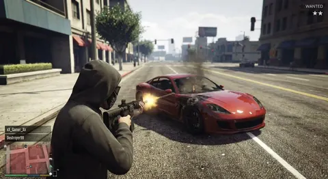 GTA5 在线射击动作场景