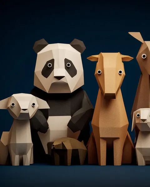Collection of Low-Poly Origami Animals