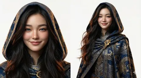 奇幻女战士双面设计稿