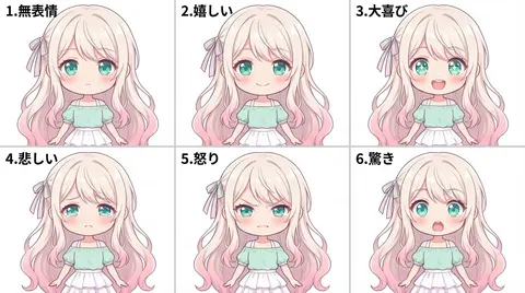 Character Expression Sheet Generation (Anime Style)