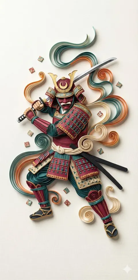 3D 纸艺：武士铠甲战士