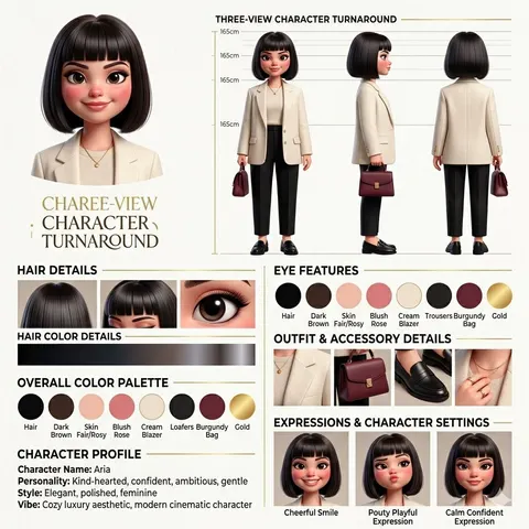 3D Character Design Infographic