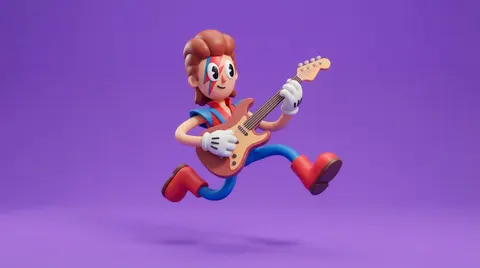 橡胶管风格 3D 角色提示词