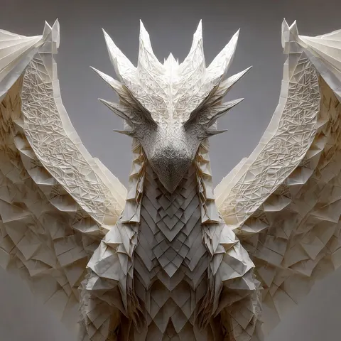 Origami-style step-by-step folding instructions