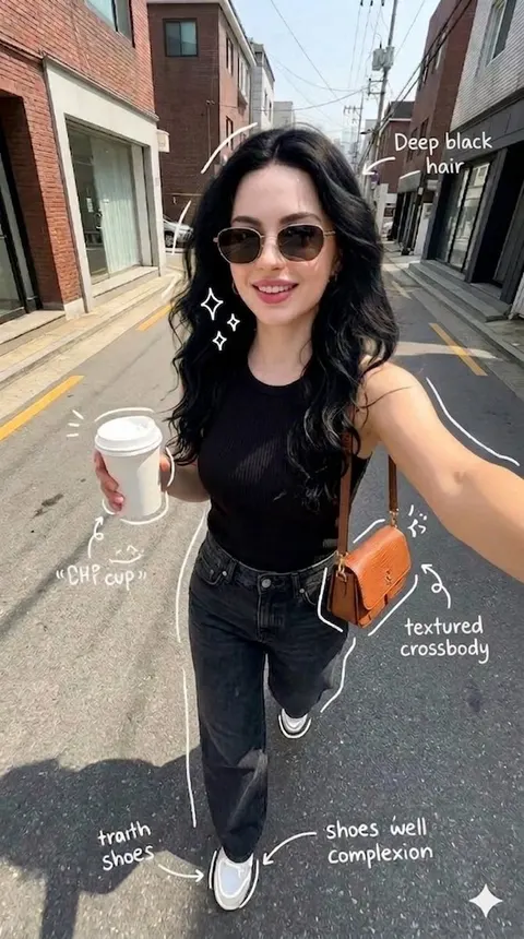 Street Style Selfie with Doodles