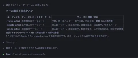 Character Sheet and Illustration Generation for Bakumatsu Agents