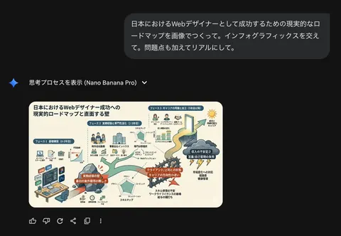 Roadmap diagram for becoming a successful web designer in Japan