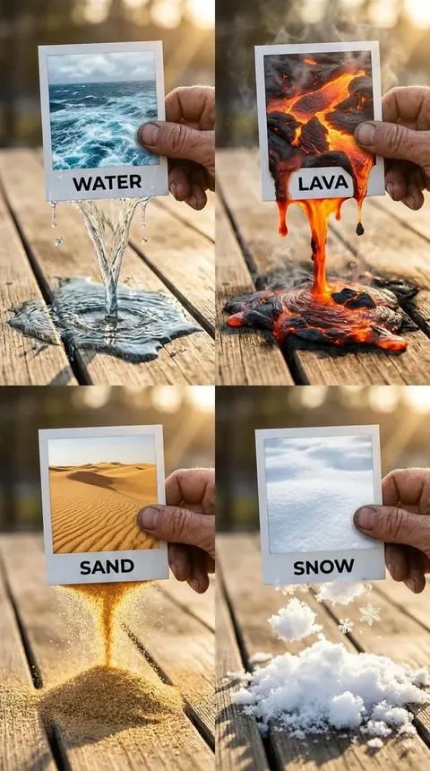Elemental Physics Spill Collage Prompt