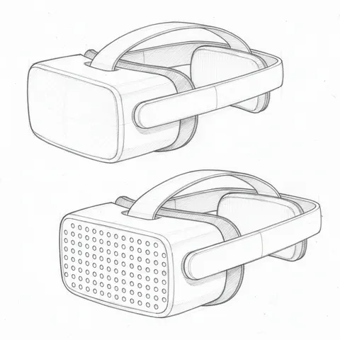 Dieter Rams Inspired VR Headset Sketch