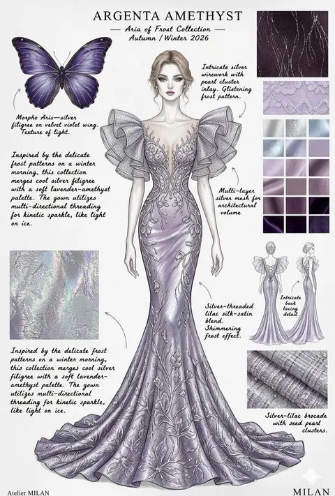 Ethereal Butterfly Couture Sketches