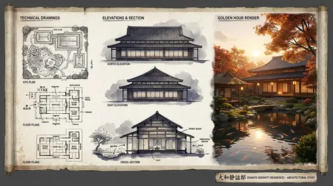 建筑效果图展示板模板