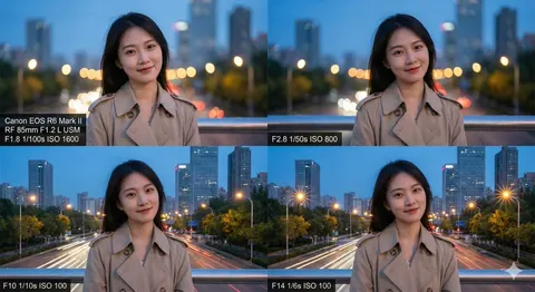 黄昏人像光圈研究系列