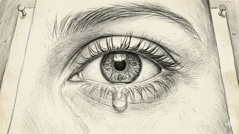 Sorrowful Eye Pencil Sketch