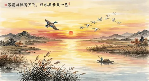 诗词与角色跨界插画提示