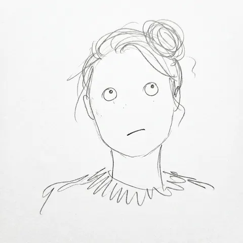 Minimalist Abstract Pencil Drawing