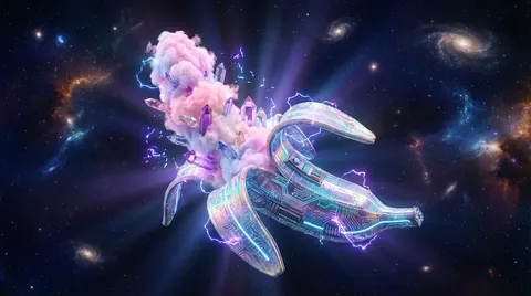 Surreal Nano-Circuitry Banana Split