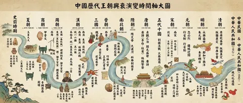 中国传统朝代信息图时间轴