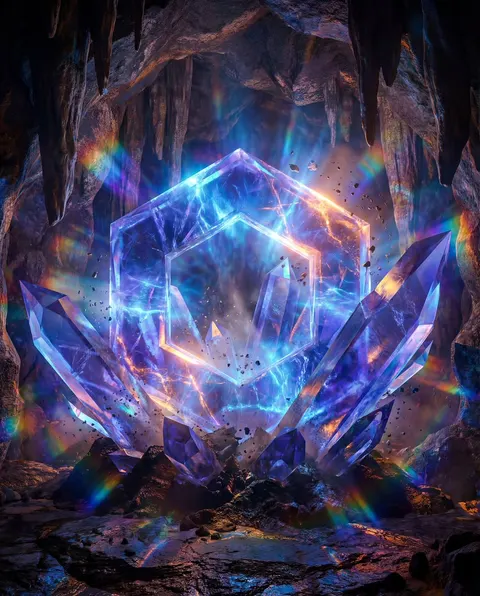 Photorealistic Crystal Logo Generation