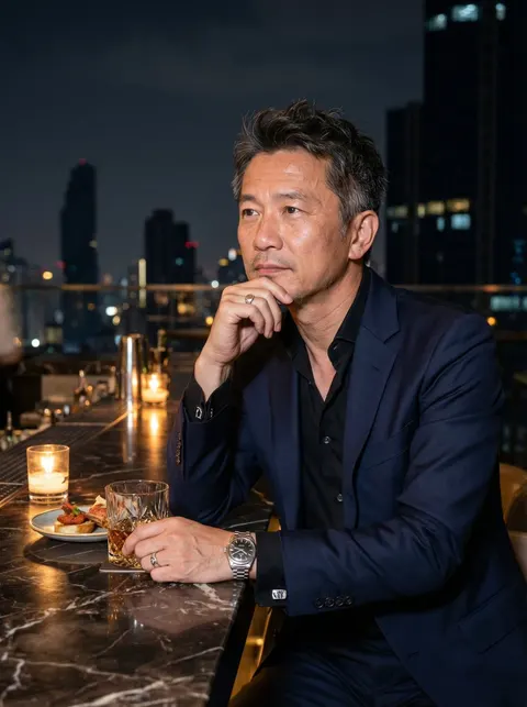 Ultra-Realistic Asian Male Editorial Portrait
