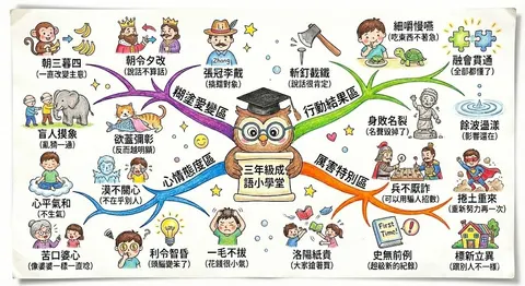 手绘思维导图解析中文成语