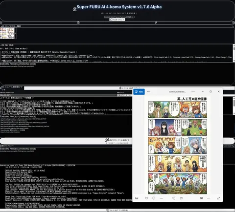 Autonomous AI 4-Panel Manga Generation System Prompt