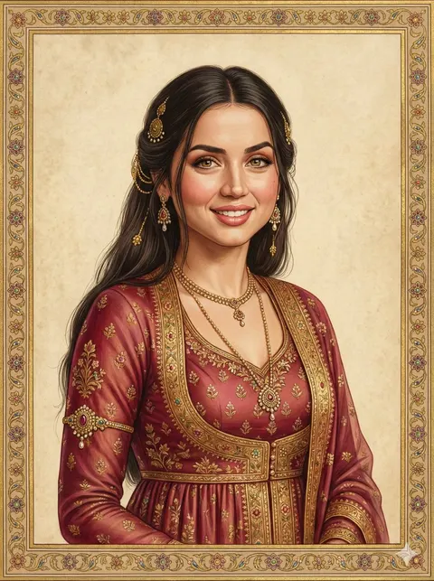 Indian Miniature Painting from Photo Reference