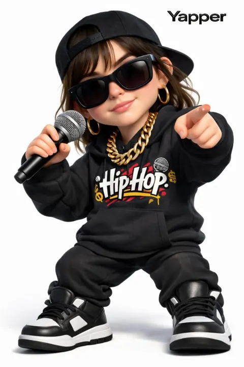 3D Cartoon Rap Style Woman Prompt