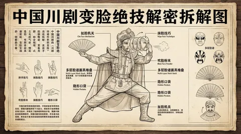 川剧变脸技法信息图解构图